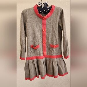 GAP Toddler Dress in Coral and Gray size 3 toddler